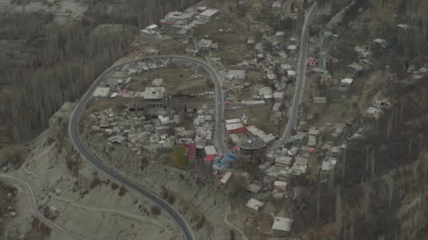 Village Green Gardens Mountain Valley Pakistan Widok Lotu Ptaka Wysokiej — Wideo stockowe