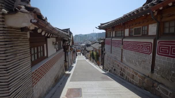 Bukchon Hanok Köyü Bukchon Gil Caddesi Seul Güney Kore — Stok video