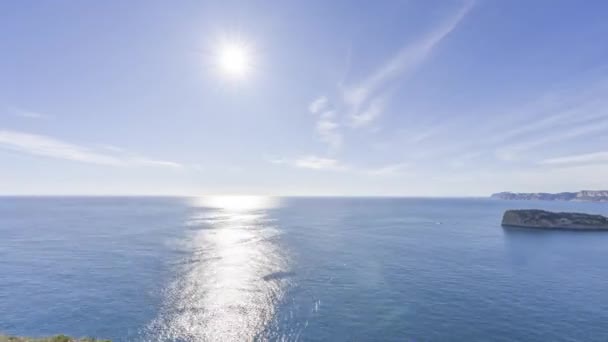 Cabo Nau Javea Ocean Coats Uitzicht Zonsondergang Timelapse — Stockvideo