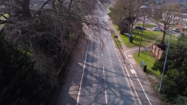 Aerial Tilt Drone Footage Main Road Town Thetford Norfolk Daytime — Stock Video
