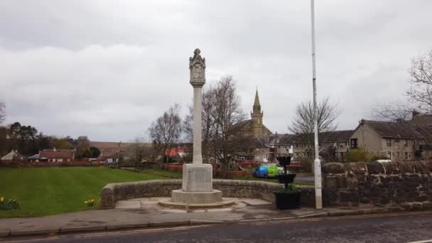 Bannockburn Monument Ceres Fife Skottland Med Anor Från 1914 Hedrar — Stockvideo