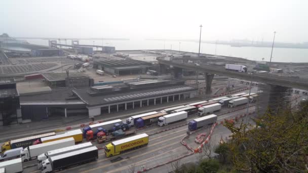 Delays Ferry Port Dover Caused Company Sacking 800 Based Staff — стокове відео