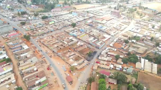 Comunidad Rural Tradicional Kenia África Entorno Urbano Con Edificios Modestos — Vídeos de Stock