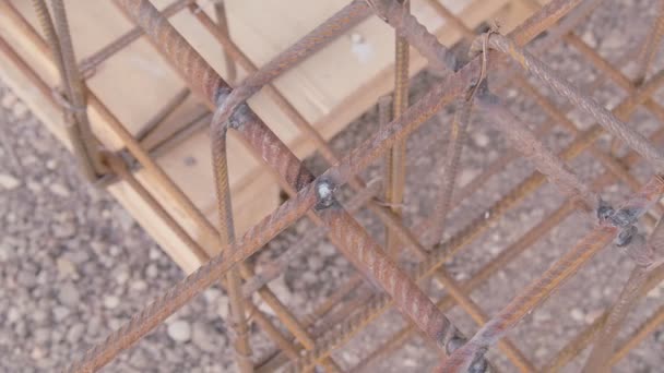 Reinforced Concrete Modeling Close Soldered Joints — Stockvideo