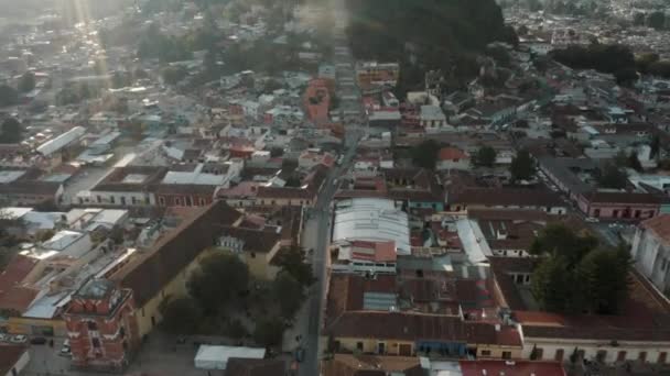 Flygfoto Över Puebla Stad Mexiko Dagen Drönare Skott — Stockvideo