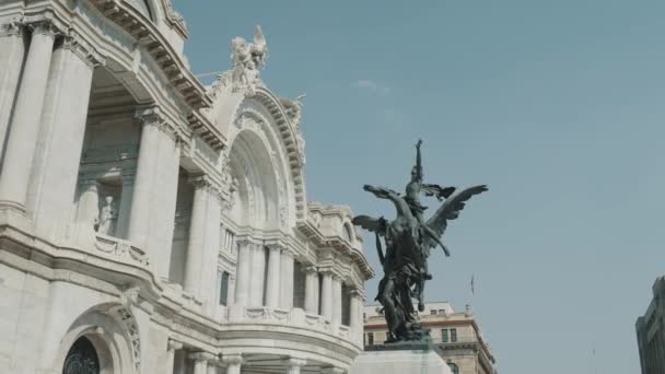 Estatua Pegaso Museo Bellas Artes Ciudad México — Vídeos de Stock