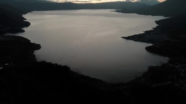 Nariz India Lago Atitlán Volcanes San Juan Laguna San Pedro — Vídeos de Stock