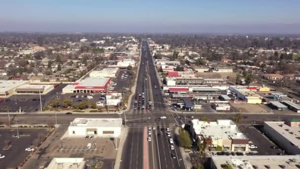 Καθιέρωση Στιγμιότυπου Της Βισάλια Καλιφόρνια Μιας Αμερικανικής Πόλης Διατομή Και — Αρχείο Βίντεο