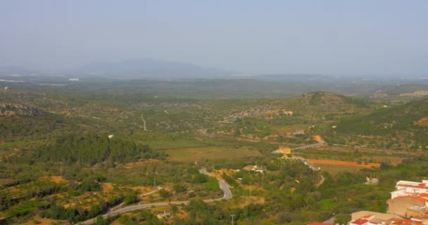 Panoramiczny Widok Navajas Prowincji Castellon Imponujący Widok Średniowiecznej Wioski Morella — Wideo stockowe