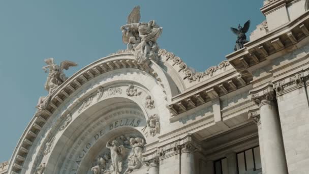 Close Arquitetura Museu Bellas Artes Cidade México — Vídeo de Stock