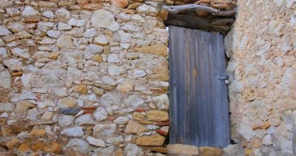 Toskana Daki Lirya Sokaklarının Arka Kapısı Ortaçağ Köyündeki Eski Taş — Stok video