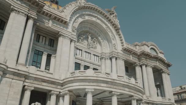 Museu Histórico Bellas Artes Cidade México Baixo Ângulo Wide Shot — Vídeo de Stock