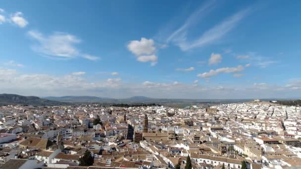 Alto Sopra Panorama Sulla Città Antequera Andalusia Spagna — Video Stock