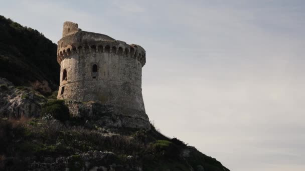 Torre Paola Talya Torre Paola Adında Eski Bir Taş Kule — Stok video