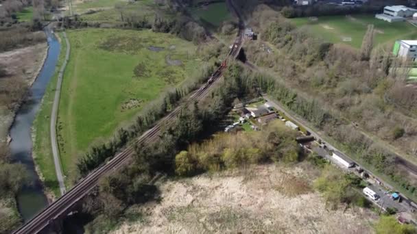 Inżynierowie Kolejowi Moście Wykonujący Naprawy Canterbury — Wideo stockowe