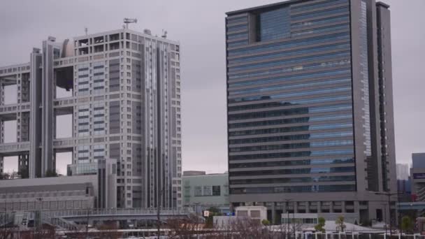 Tokio Gebouw Odaiba — Stockvideo