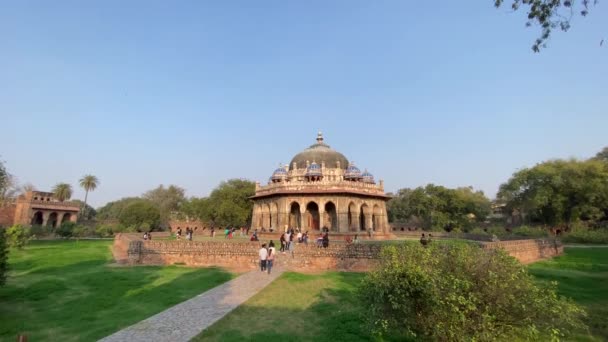 Isa Khan Tomb Enclosure Humayun Tomb Complex New Delhi India — Stok video