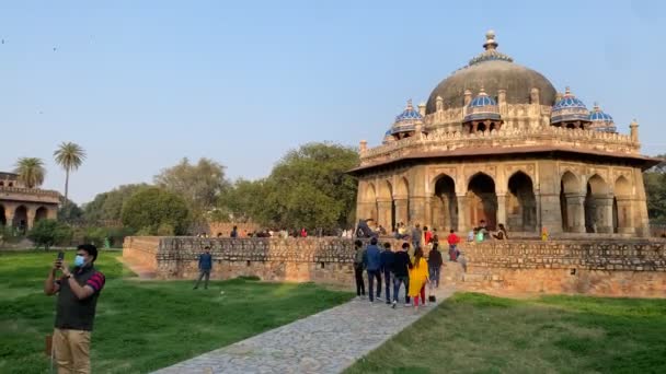 Delhi India Isa Khan Niyazi Tomb Delhi India Various Unidentified — Stock Video