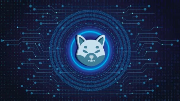 Shiba Inu Crypto Blockchain Crypto Currency Digital Encryption Digital Money — Stockvideo