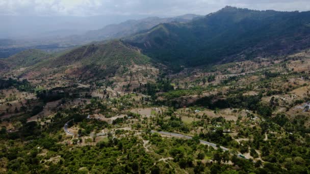 Aerial Drone View West Pokot Chapalleria Mountains Kenya — ストック動画