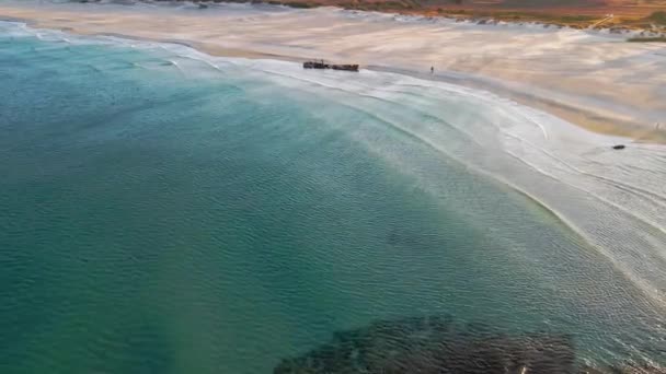 Hof Dor Strand Természeti Rezervátum Festői Strand Tengerparti Övezet Több — Stock videók