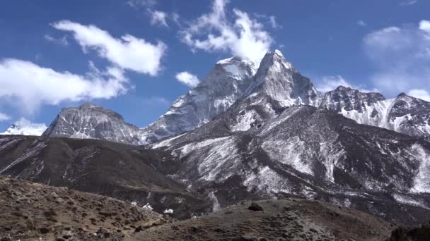 Cloud Time Lapse Amadablam Everest Region Nepal — Vídeos de Stock