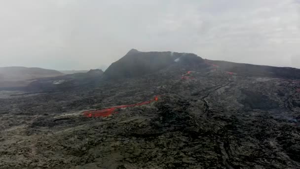Movement Back Volcano Iceland — Stock Video