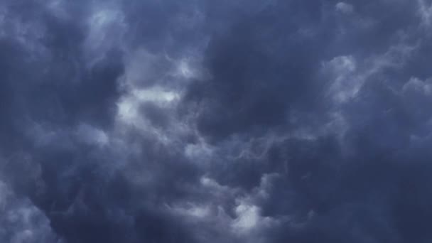 Trovoada Nuvens Escuras Antes Chuva — Vídeo de Stock