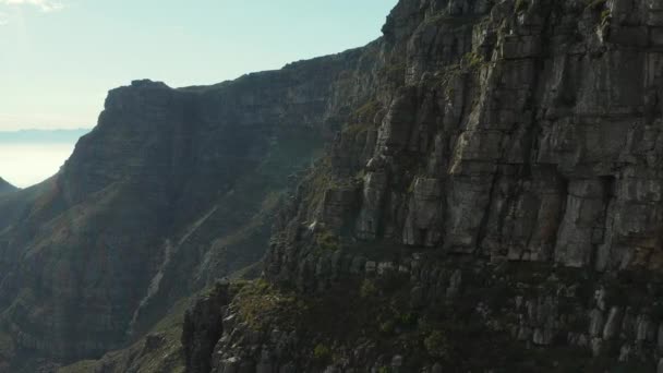 在南非开普敦的桌山路上 印度文斯特小径 空降飞行员中枪 — 图库视频影像