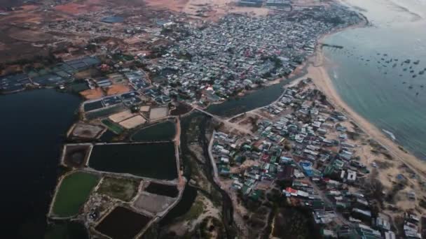 Aerial Shot Famous Son Hai Town Southern Vietnam Popular Shrimp — Vídeos de Stock