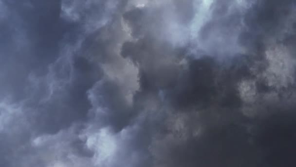 Tormenta Noche Tiempo Real Cielo Tormenta Eléctrica — Vídeos de Stock