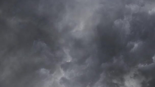 Tormentas Eléctricas Nubes Lluvia Rayos Rayos — Vídeo de stock