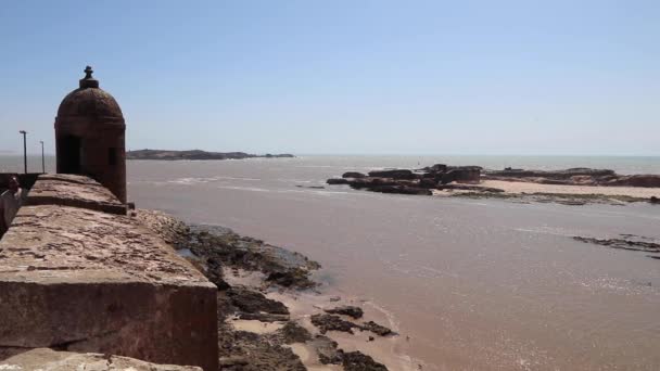 Harbour Essaouira Scala Port Genoese Built Citadel Fortress Skala Port — Stockvideo