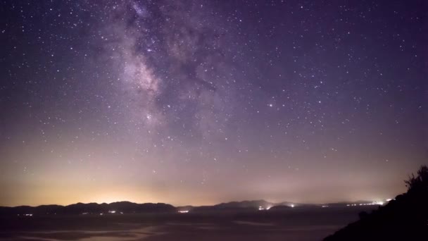 Lattea Timelapse Sul Mare — Video Stock