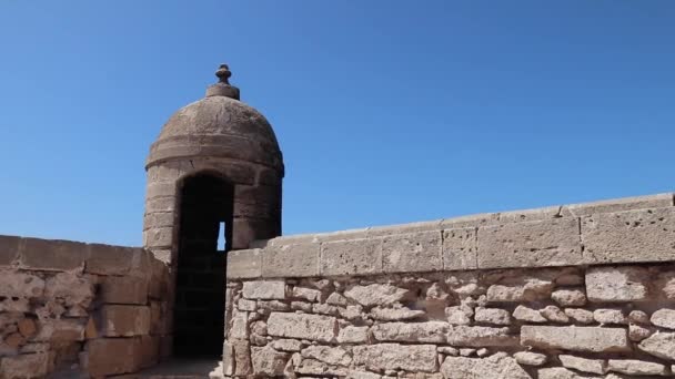 Porto Essaouira Scala Porto Uma Cidadela Construída Genovês Fortaleza Skala — Vídeo de Stock