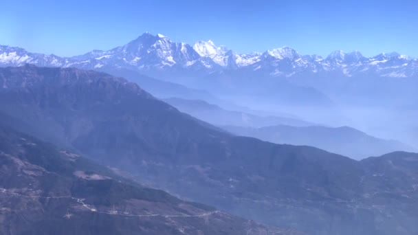 Una Splendida Vista Delle Montagne Dell Himalaya Aereo — Video Stock