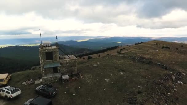 Fire Tower Top Mountain — Stockvideo