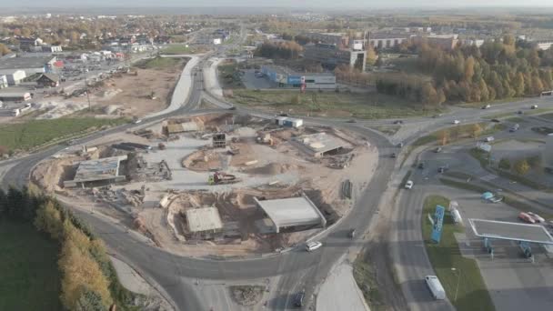 Building New Bridge Valgamaantee Next Lunakeskus Tartus Biggest Shopping Center — Stock Video