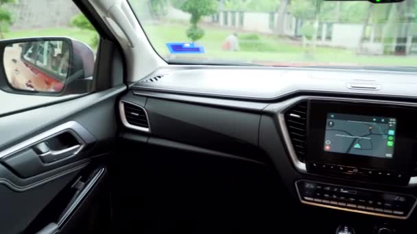 Malajsie Března 2022 Pickup Isuzu Max Interiér Kormidelny Isuzu Max — Stock video