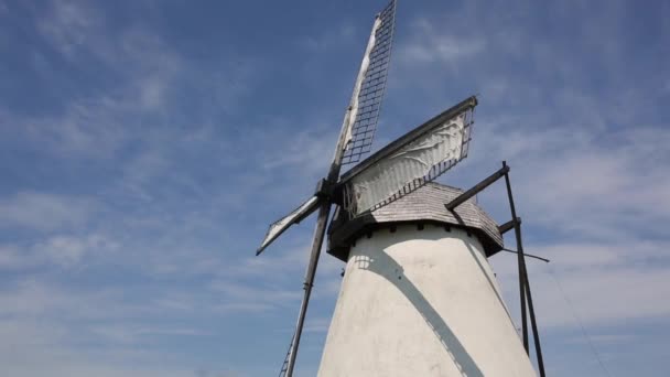 Traditional Working Seidla Windmill Estonia Still Use Grinding Wheat Other — Vídeo de Stock