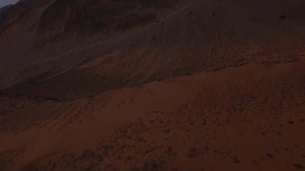 Drone Corriendo Sobre Desierto Atardecer Marruecos Avión Fpv — Vídeo de stock