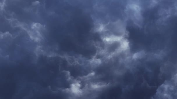 Thunderstorm Dramatic Stormy Sky Point View — Stockvideo