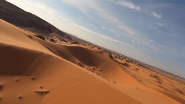 Deserto Merzouga Marrocos Fpv Aéreo — Vídeo de Stock