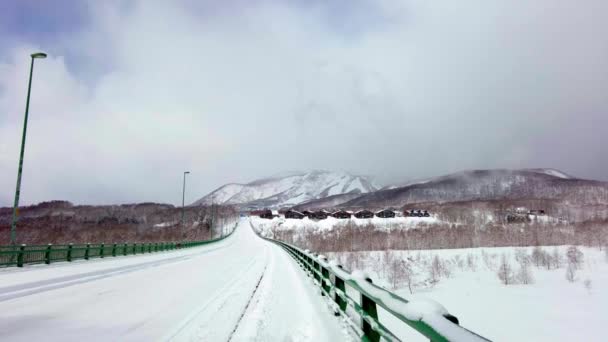 Den Vackra Vintern Niseko — Stockvideo