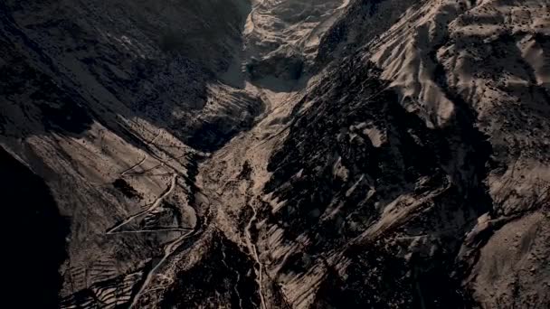 Bazowy Trek Rakaposhi Regionie Gilgit Baltistan Pakistanie Widok Lodowiec Rakaposhi — Wideo stockowe