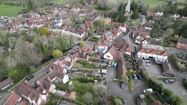 Shere Surrey Γραφικό Αγγλικό Village Εναέρια Drone Πλάνα — Αρχείο Βίντεο