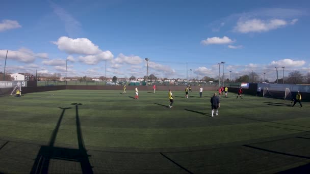 Beautiful Sunday Morning Soccer Game Goals Ruislip London Locked — Stok video