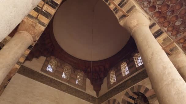 Tilt Sultan Alnasir Muhammad Ibn Qalawun Mosque Citadel Salah Aldin — Vídeos de Stock