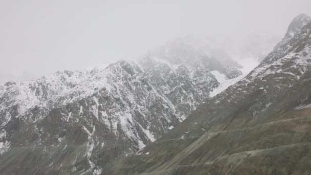 Morning Hike Khatli Lake View Surrounding Pine Trees Snow Capped — Video