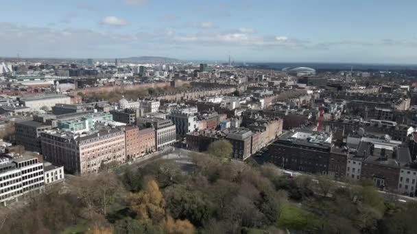 Drone Shot Dublin City Centre — Stock Video